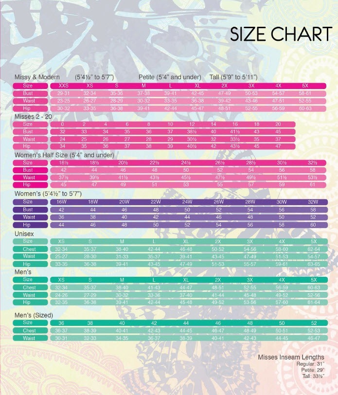 Med Couture Size Chart