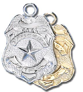 7/8" Officer's Wife Charm 24k Gold Plated