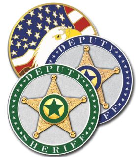 1 3/4" Sheriffs Coin Blue